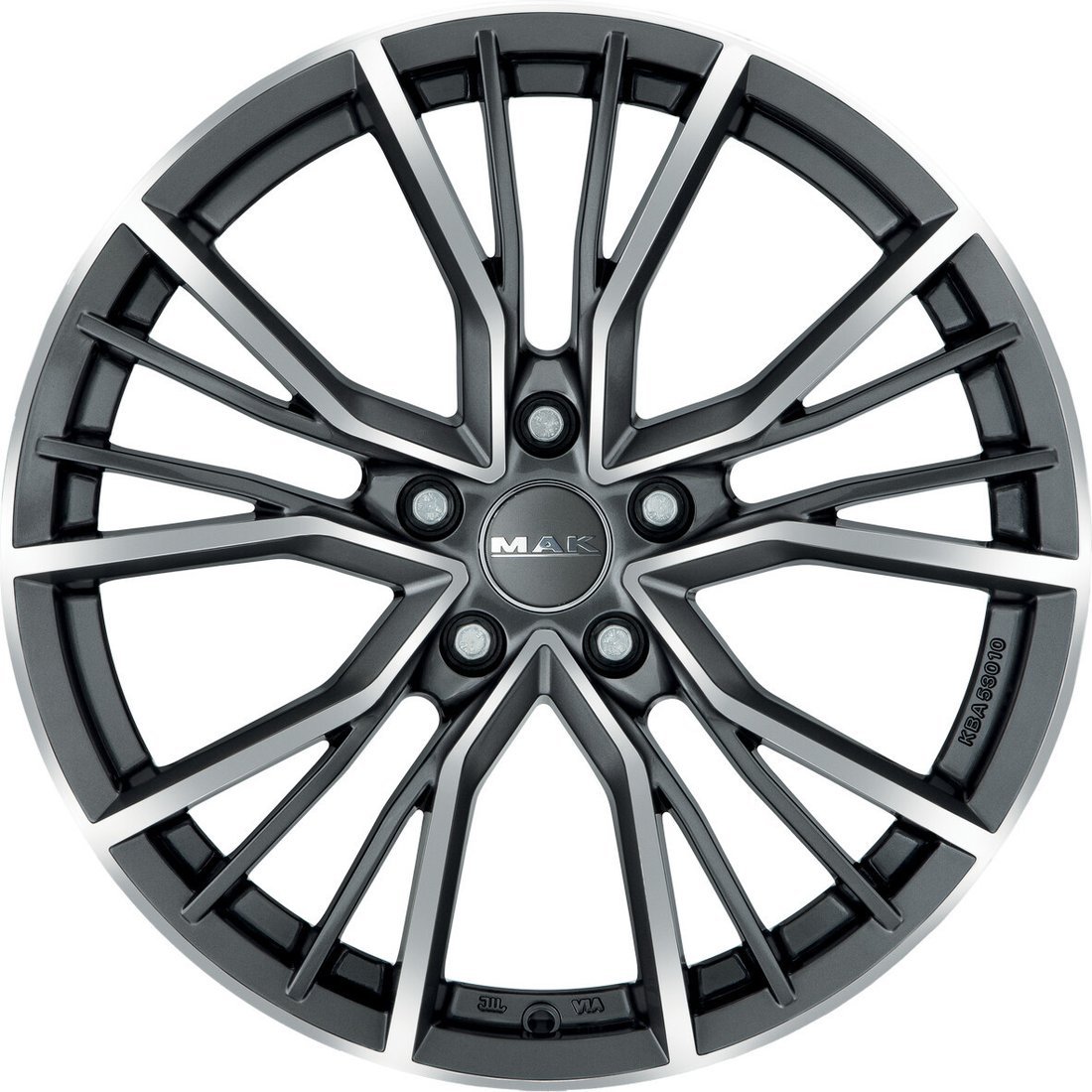 MAK Union 21x9.5" 5x112мм DIA 66.45мм ET 25мм Gun Met-Mirror Face