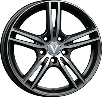 Vector B223 16x6.5" 5x114.3мм DIA 67.1мм ET 45мм Черный с алмазной проточкой