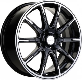 Khomen KHW1707 Rio/Solaris 17x6.5" 4x100мм DIA 54.1мм ET 44мм Black FP