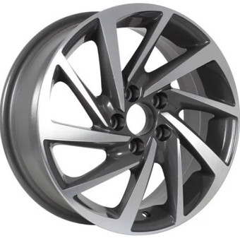 KDW KD1530 15x6" 4x100мм DIA 54.1мм ET 46мм Grey Front Polished