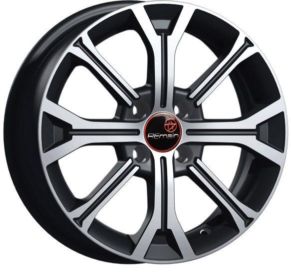 Vector R198 (15_Rio X) 15x6" 4x100мм DIA 54.1мм ET 46мм Черный с алмазной проточкой