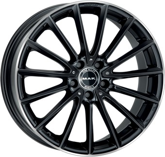 MAK Komet 19x8" 5x112мм DIA 66.6мм ET 33мм Gloss Black Mirror Ring