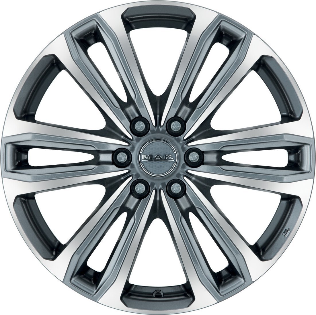 MAK Safari 6 18x8" 6x114.3мм DIA 66.1мм ET 30мм Gun Met-Mirror Face