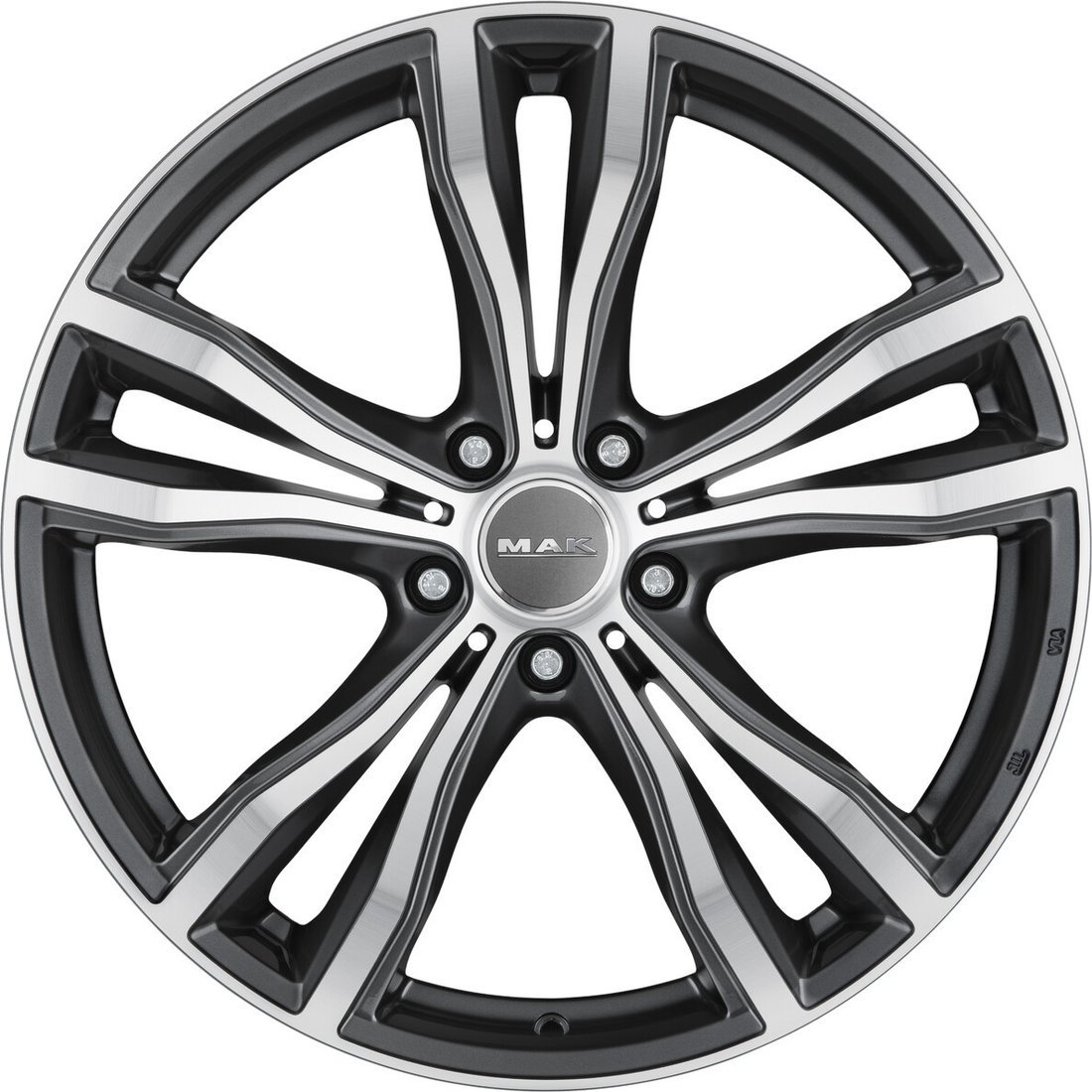 MAK X-Mode 21x11.5" 5x112мм DIA 66.6мм ET 38мм Gun Met-Mirror Face