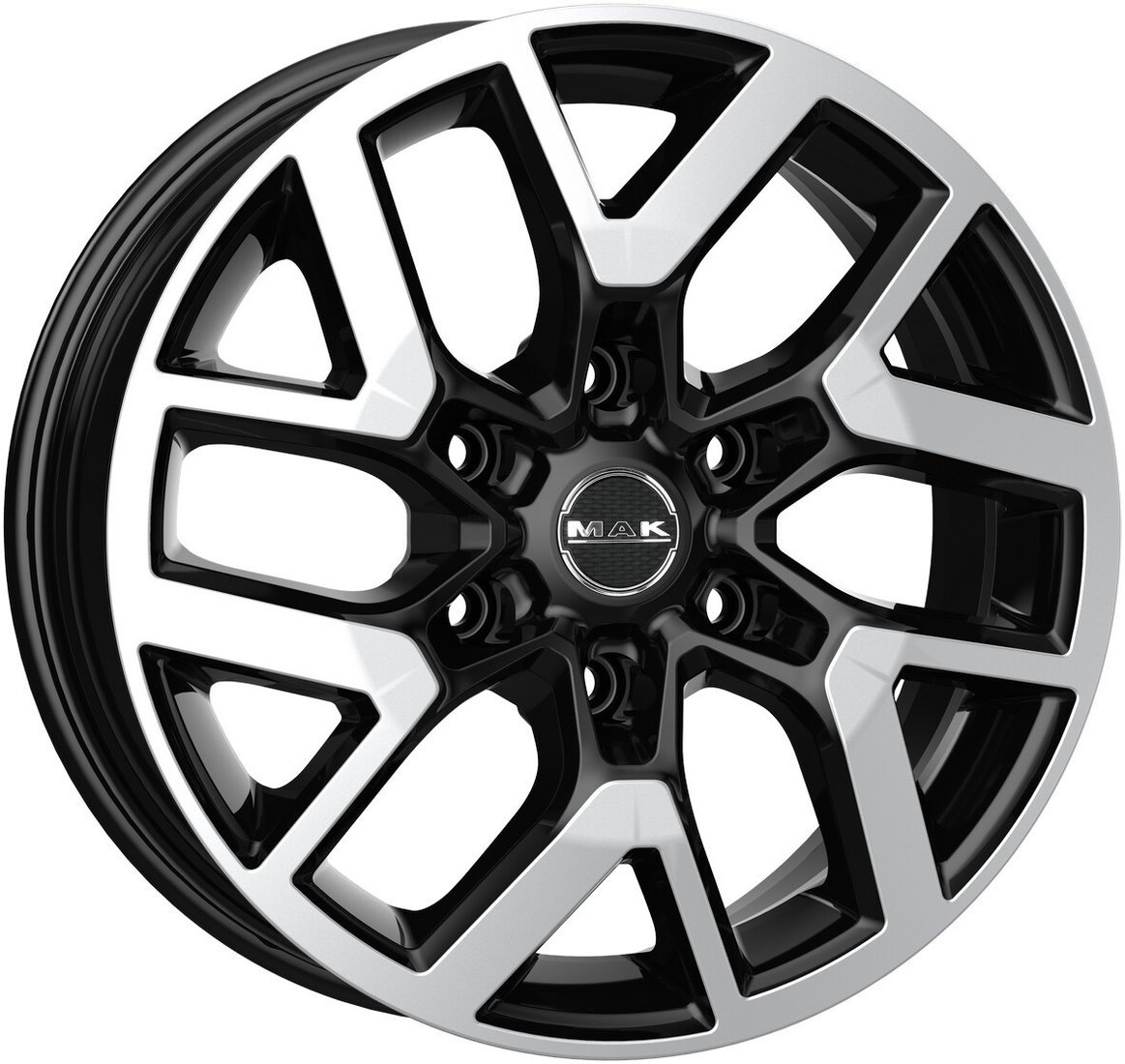 MAK Gravel 16x6.5" 6x120мм DIA 74.5мм ET 50мм Black Mirror