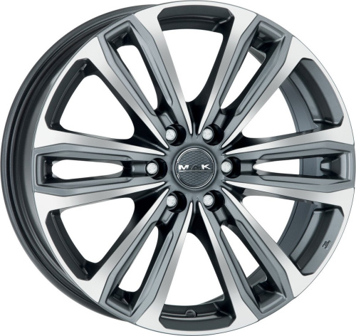 MAK Safari 6 18x8" 6x114.3мм DIA 66.1мм ET 30мм Gun Met-Mirror Face
