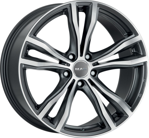 MAK X-Mode 19x9" 5x120мм DIA 74.1мм ET 18мм Gun Met-Mirror Face
