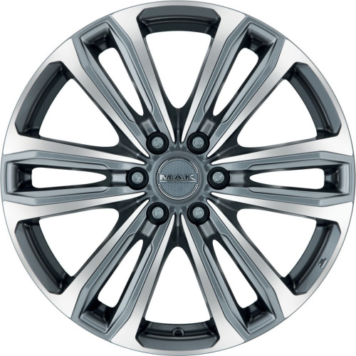 MAK Safari 6 18x8" 6x114.3мм DIA 66.1мм ET 30мм Gun Met-Mirror Face